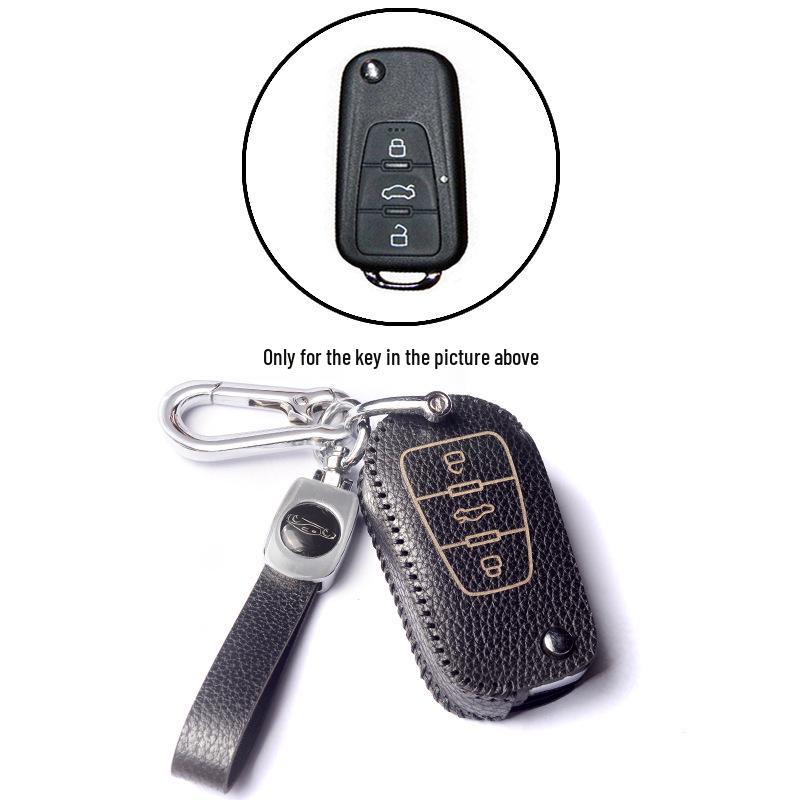 Roewe RX5/i5/i6max/350/360/RX3 Cowhide Key Case with Snap Button