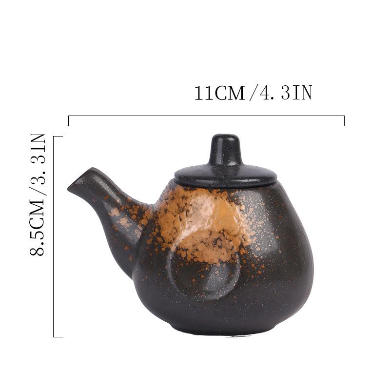 200ml Japanischer Stil Gewürzflasche Keramik Öl Olivenöl Spender Sojasauce Topf Essig Küche Gewürzdosen Soßenbehälter