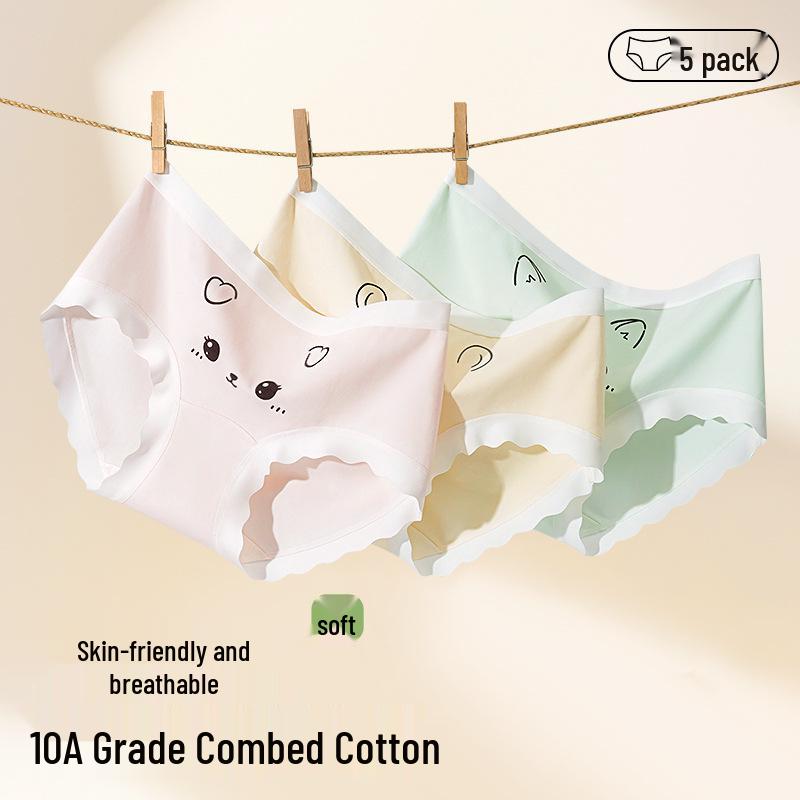 Girls' Pure Cotton Boxer Briefs for Children and Teens