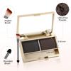 Boobeen Eyebrow Powder Waterproof Eyebrow Palette Definer Filler Eyebrow Color Shapes Brows Mirror Brush Included Kit, 2-Color Makeup, & Brows,