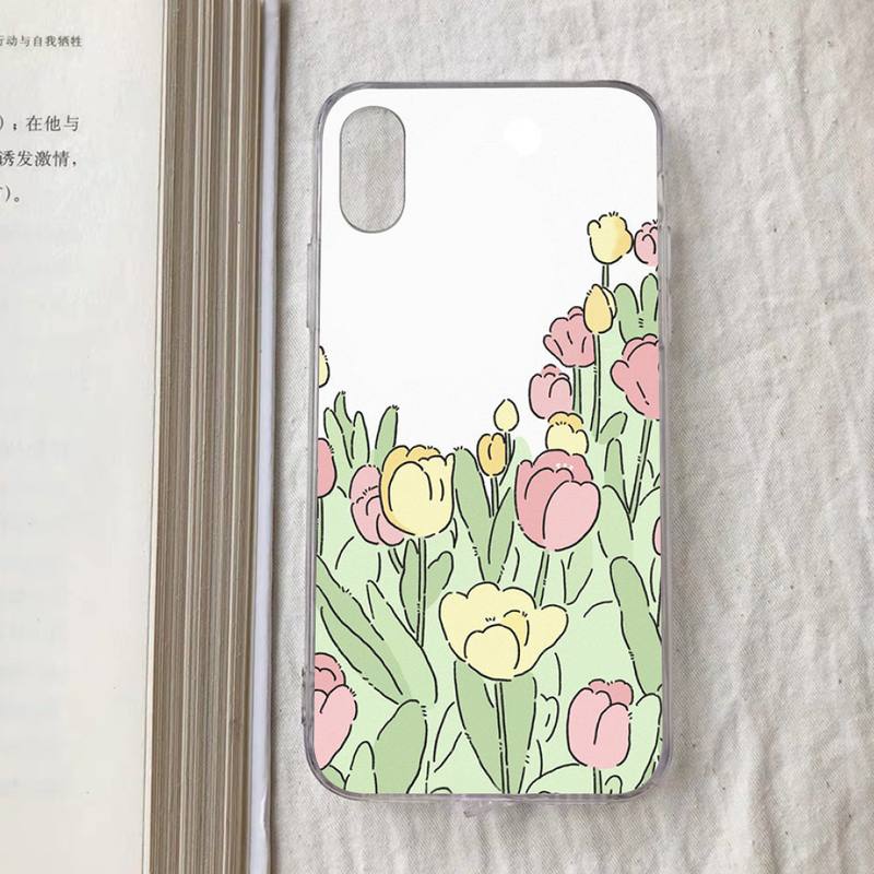 Tulip flower Phone Case for iPhone 11 12 13 Mini Pro Max 8 7 6 6S Plus X 5 S SE 2020 XR XS 10 case