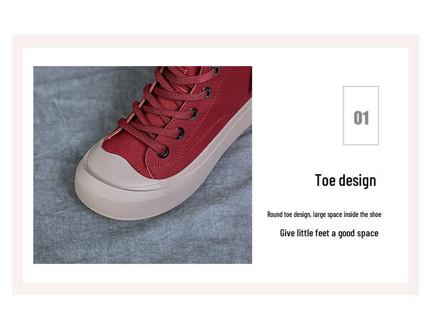 Women's High-Top Leather Retro Sneakers, Plus Velvet, Autumn 2023, Sizes 40-43.