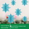 Set of Six 3D Paper Snowflake Hanging Decorations for Store Windows
