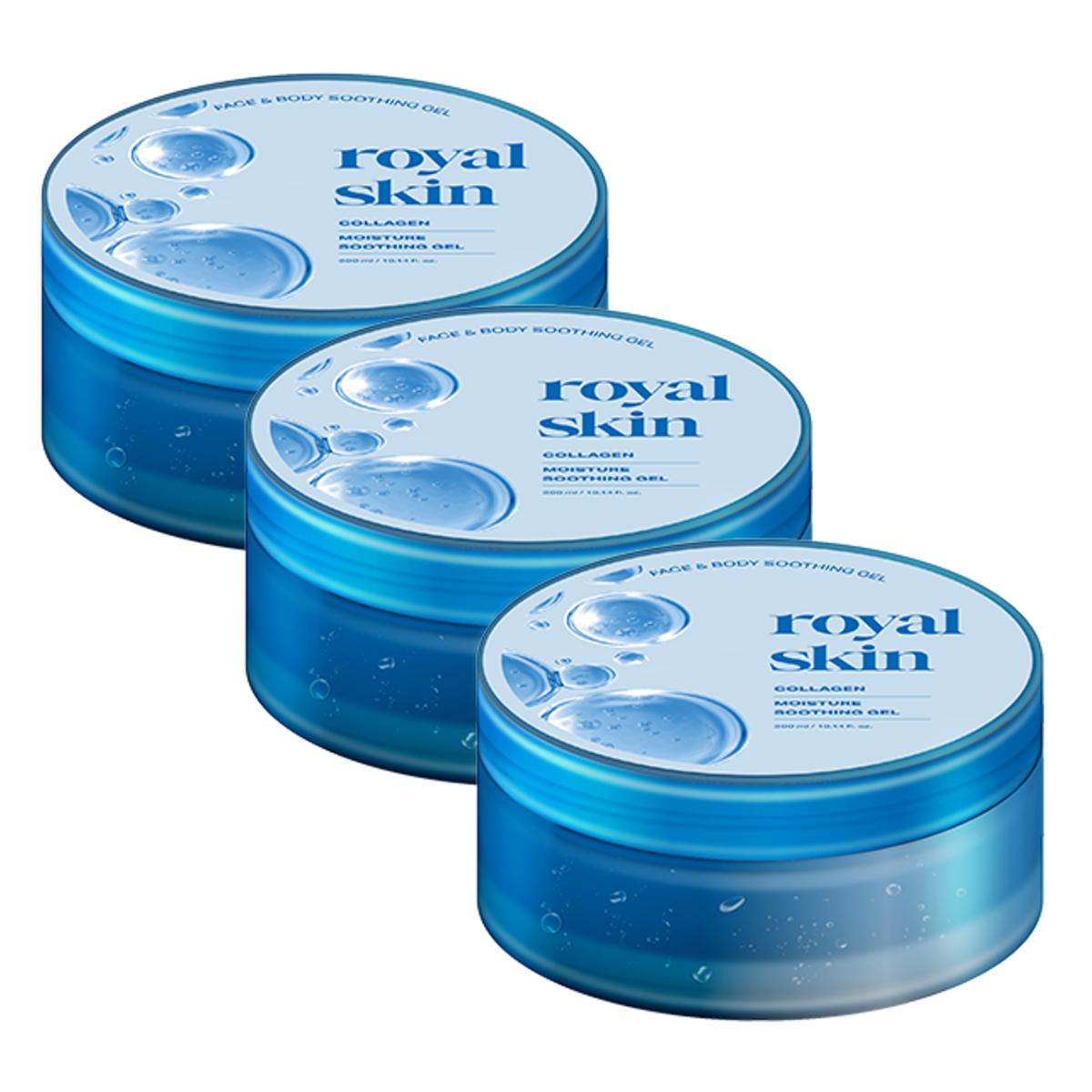 Royal Skin Moisture Collagen Soothing Gel 300ml x 3pcs Skin Firming & Deep Hydrating Care