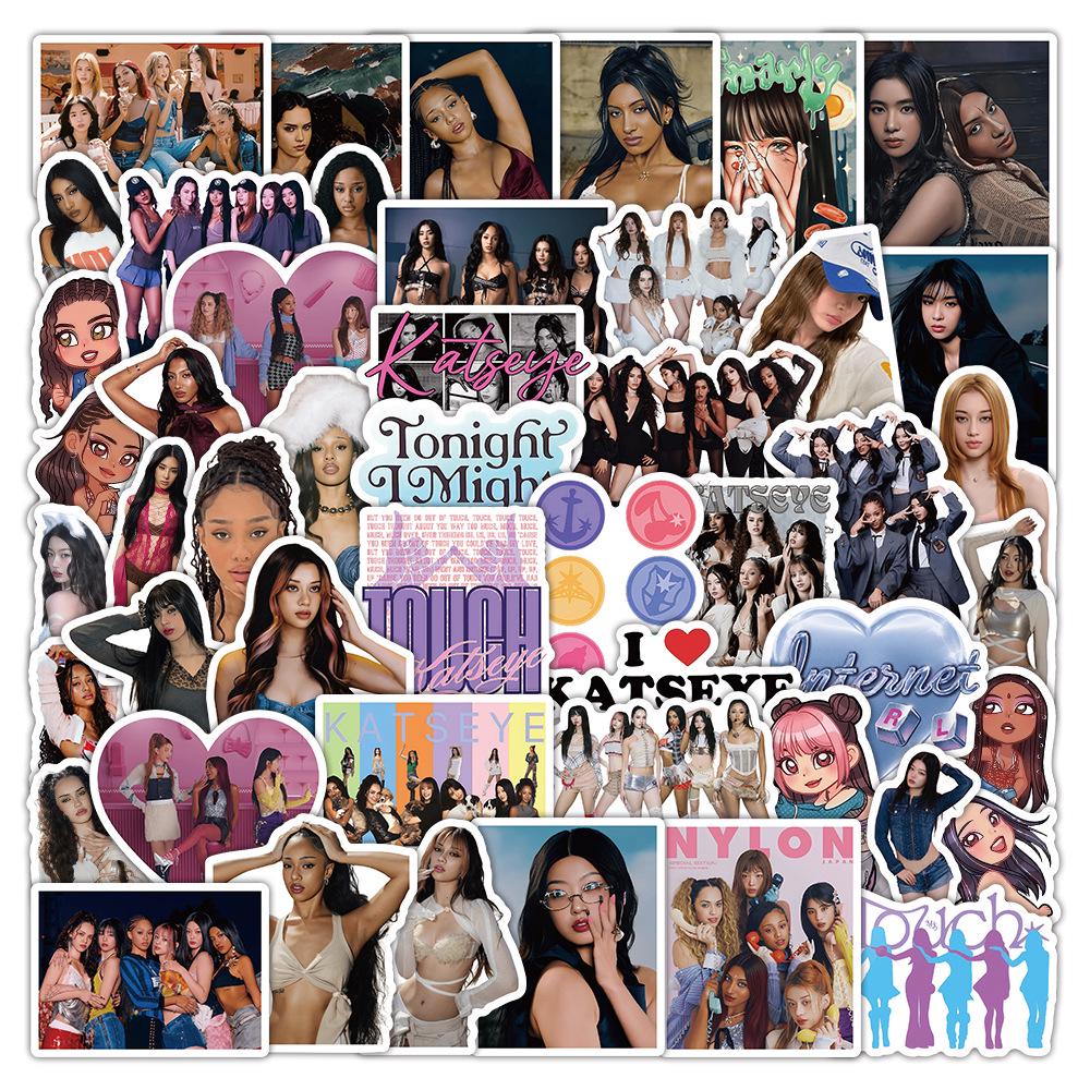 KATSEYE K-Pop Girl Group Stickers - 78pcs for DIY, Journals & Decor
