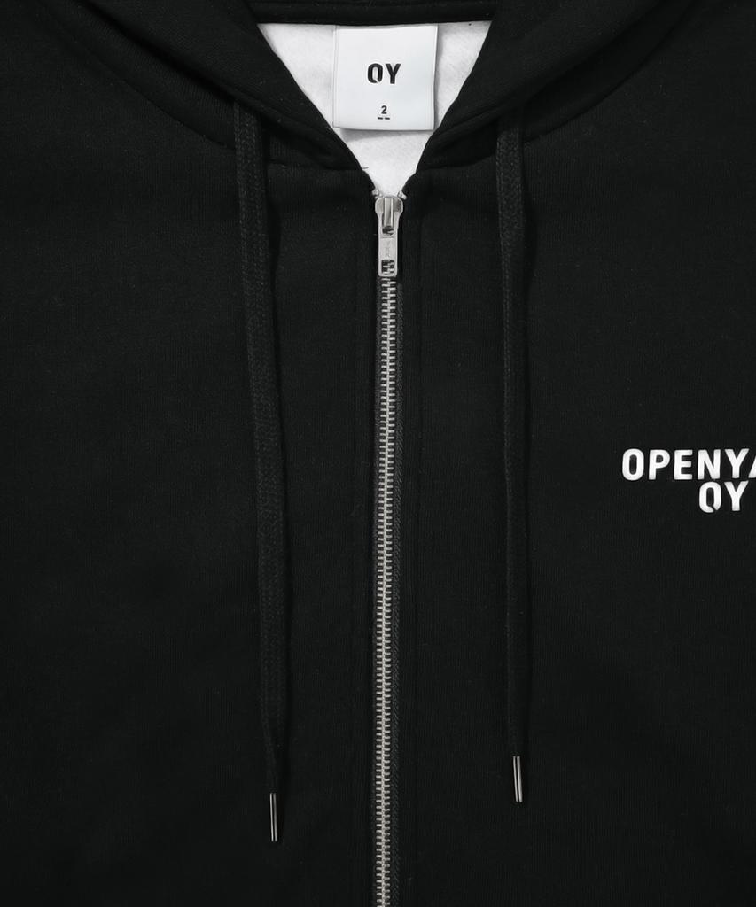 Openyard(Oy) Back Film Hoodie Zip Up-Black