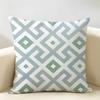 Geometric Diamond Pattern Cushion Cover Natural Linen Organic Fabric Double-Sided Printing Breathable Perfect For Home Decor