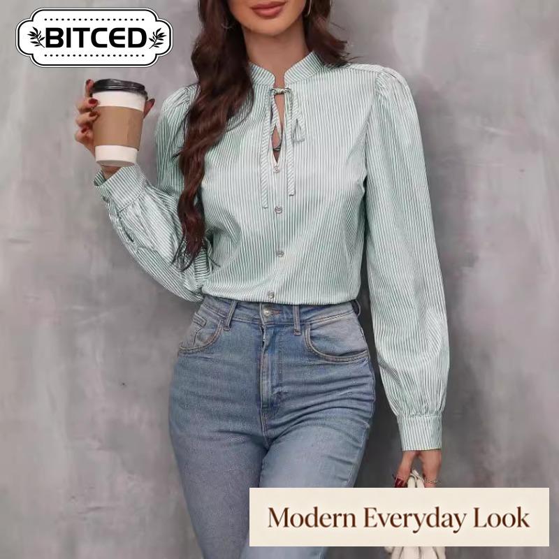 BITCED Women's Fashion Casual Long Sleeve Blouses & Shirts