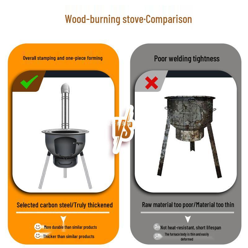 2024 Integrated Outdoor Wood-Burning Stove for Households and Rural Use