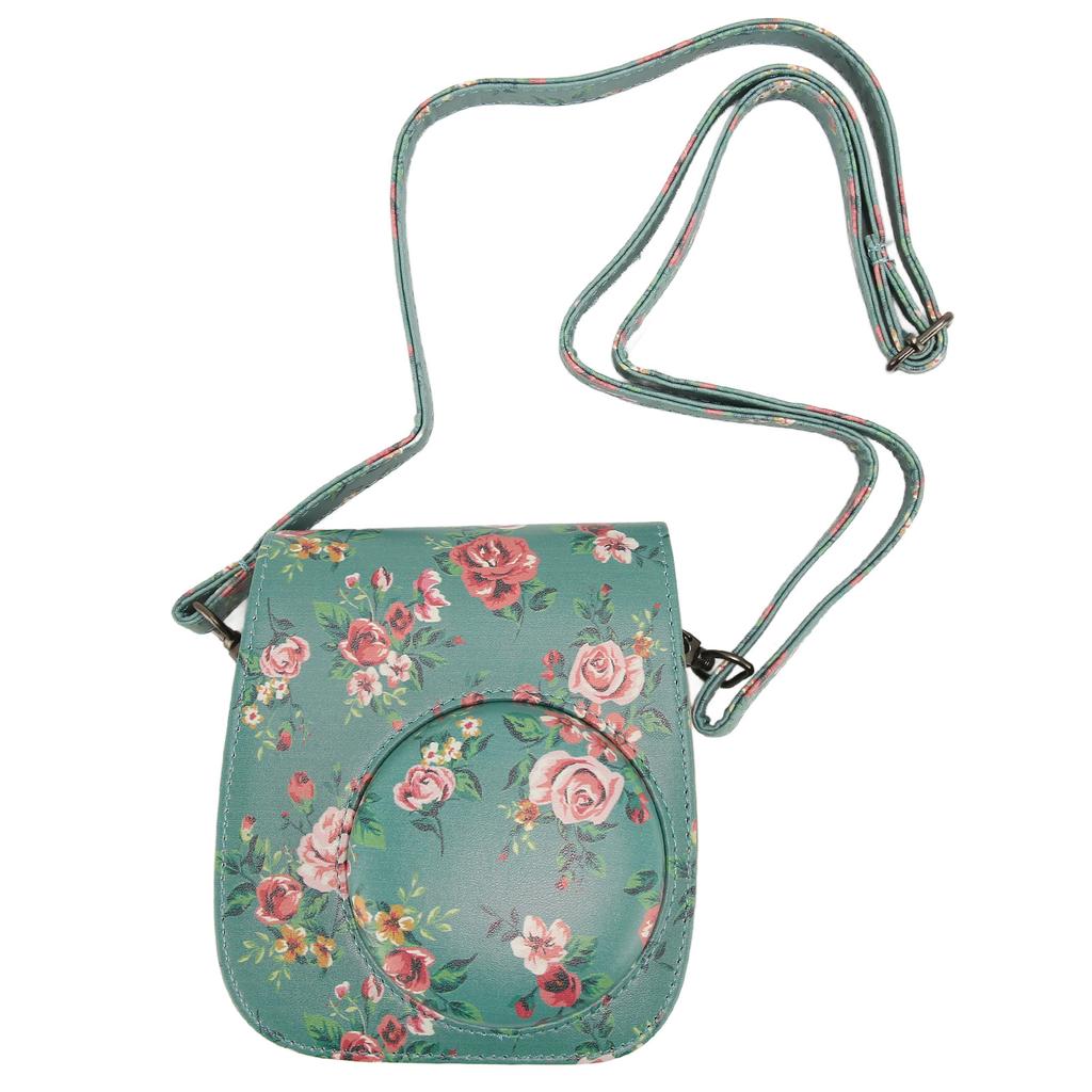 Camera Protective Case Portable Adjustable Shoulder Strap PU Leather Camera Bag for Instax Mini 12