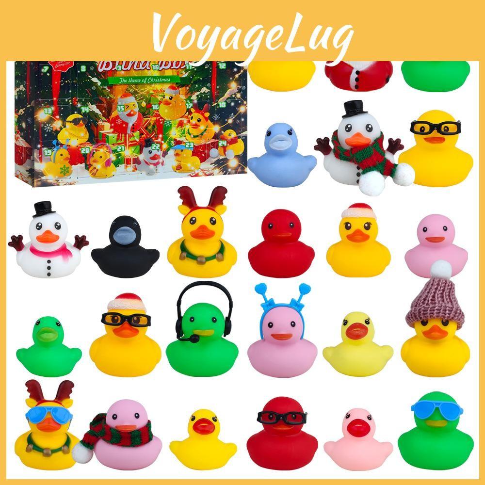 Days Funny 24 Christmas Countdown Calendar Blind Box Vinyl Duck Toy Set Gift For