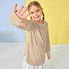 Long Sleeve Shirts  Tunic Tops Tees Teens Kids Loose Fashion Sweatshirt T-Shirt
