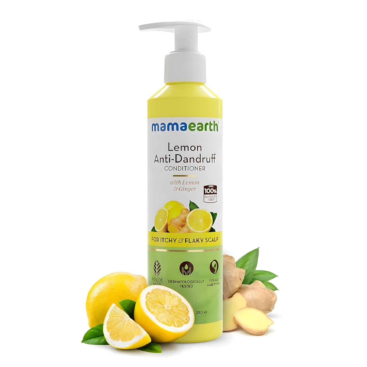 

Mamaearth Lemon Anti Dandruff Conditioner 250 Ml Pack Of 1 For Soft Smooth Hair Frizz Control And Hydration For All Hair Types