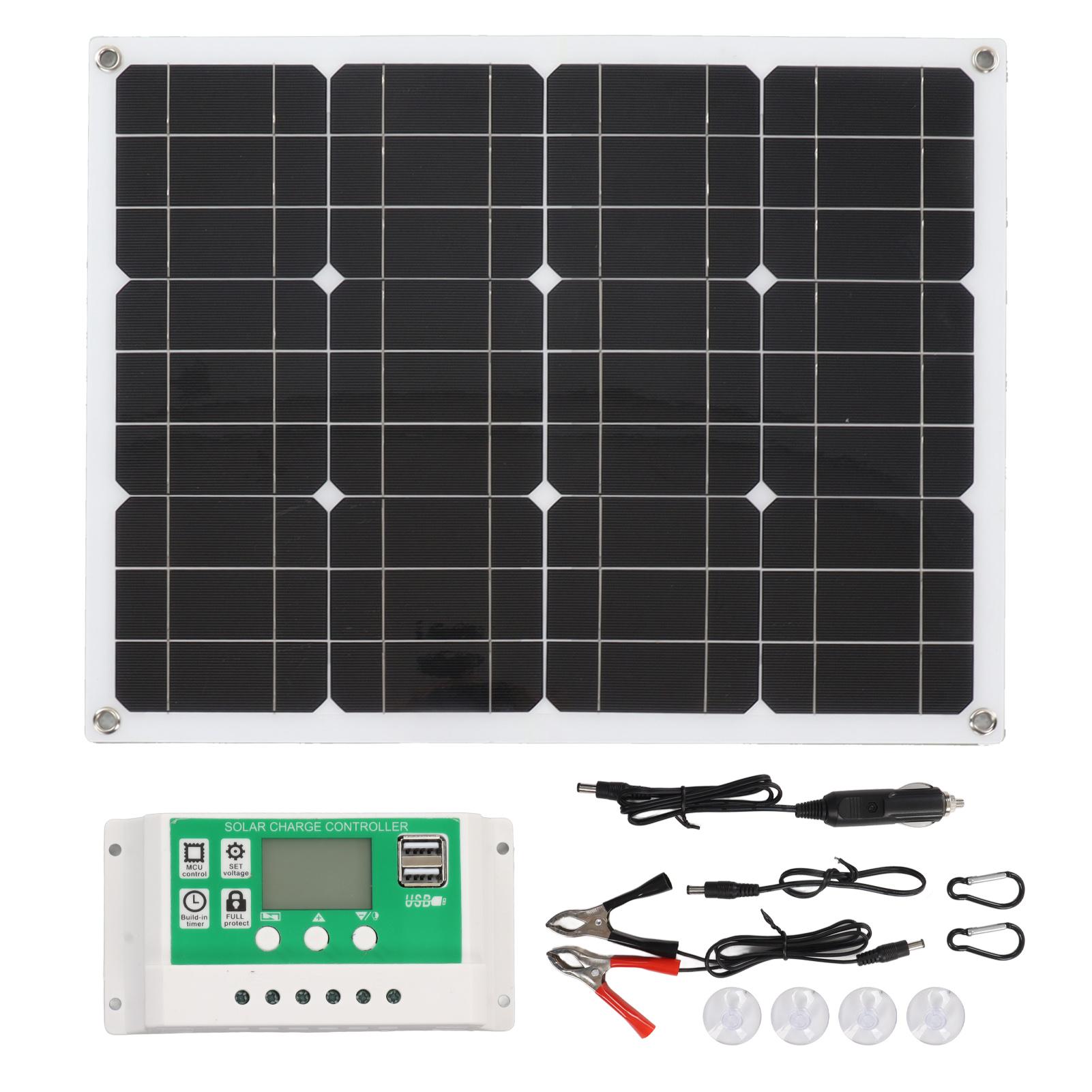 

Monocrystalline Solar Panel 40W 18V with 100A Controller IP65 Waterproof High Efficiency for