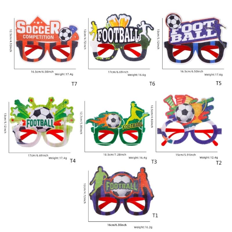 European Cup Party Glasses Football Glasses Frame Football Eyeglasses for Teen Adult Party Decoration and Sports Event