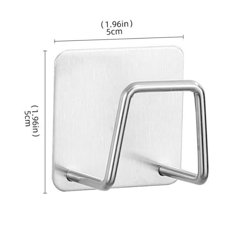 Stainless Steel Sponge Drain Rack - No Punching Kitchen Sink Cover with Steel Wire Ball Pot Brush Holder Wall Mounted Cloth Rack