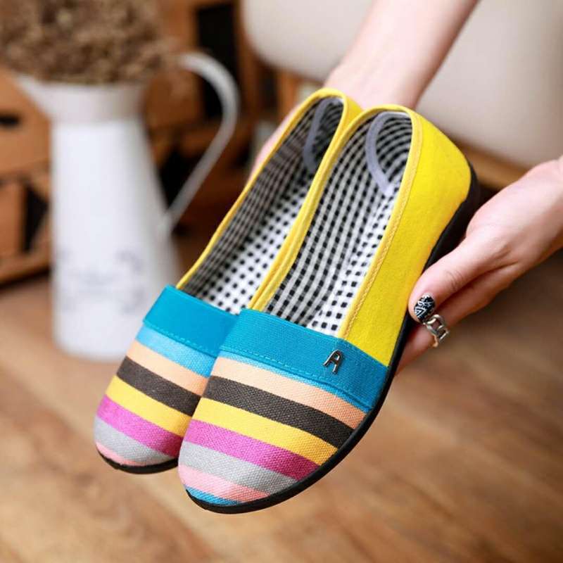 

Летние старые северные парусиновые туфли на плоской подошве, обувь для мамы, обувь-лоферы на один шаг, с низким верхом и неглубоким вырезом, одинарные туфли, рабочая обувь, обувь для вождения 40