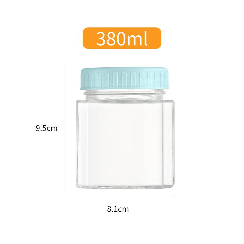 Macaron Series Transparent Sealed Glass Storage Jar for Dried Fruit, Tea, and Candy - Moisture-Proof Kitchen Container