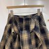 Hong Kong Style Sweet & Spicy High-Waisted Plaid Skorts - Women's Summer 2026 Slim Fit
