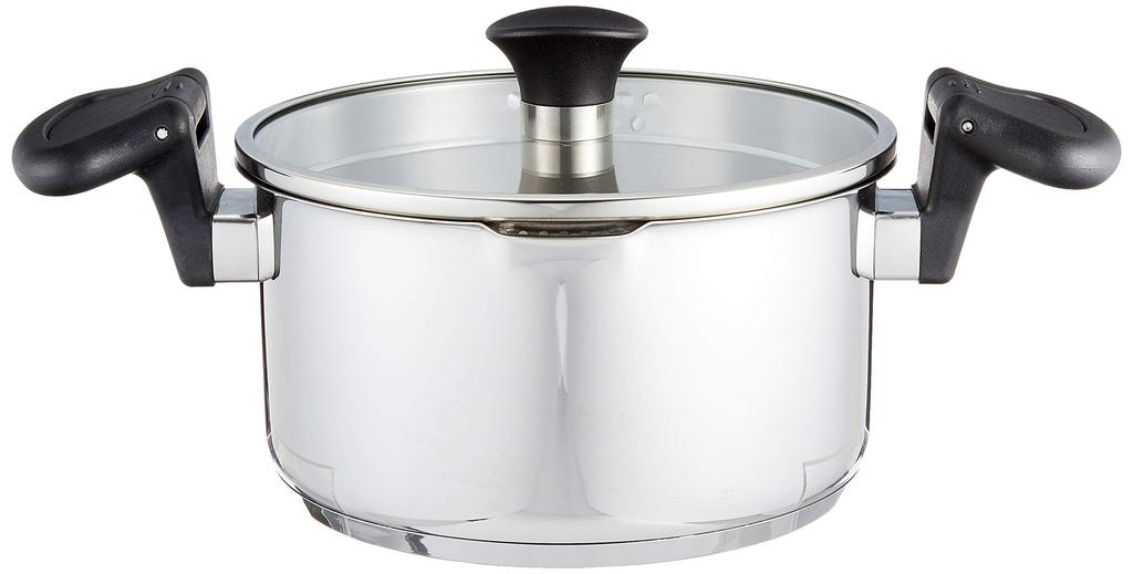 Iris Ohyama Pot 20cm Gas Compatible Hot Water Drainer Pot Easy To Clean Stainless Steel Silver Two-handed fire/IH SP-PY20