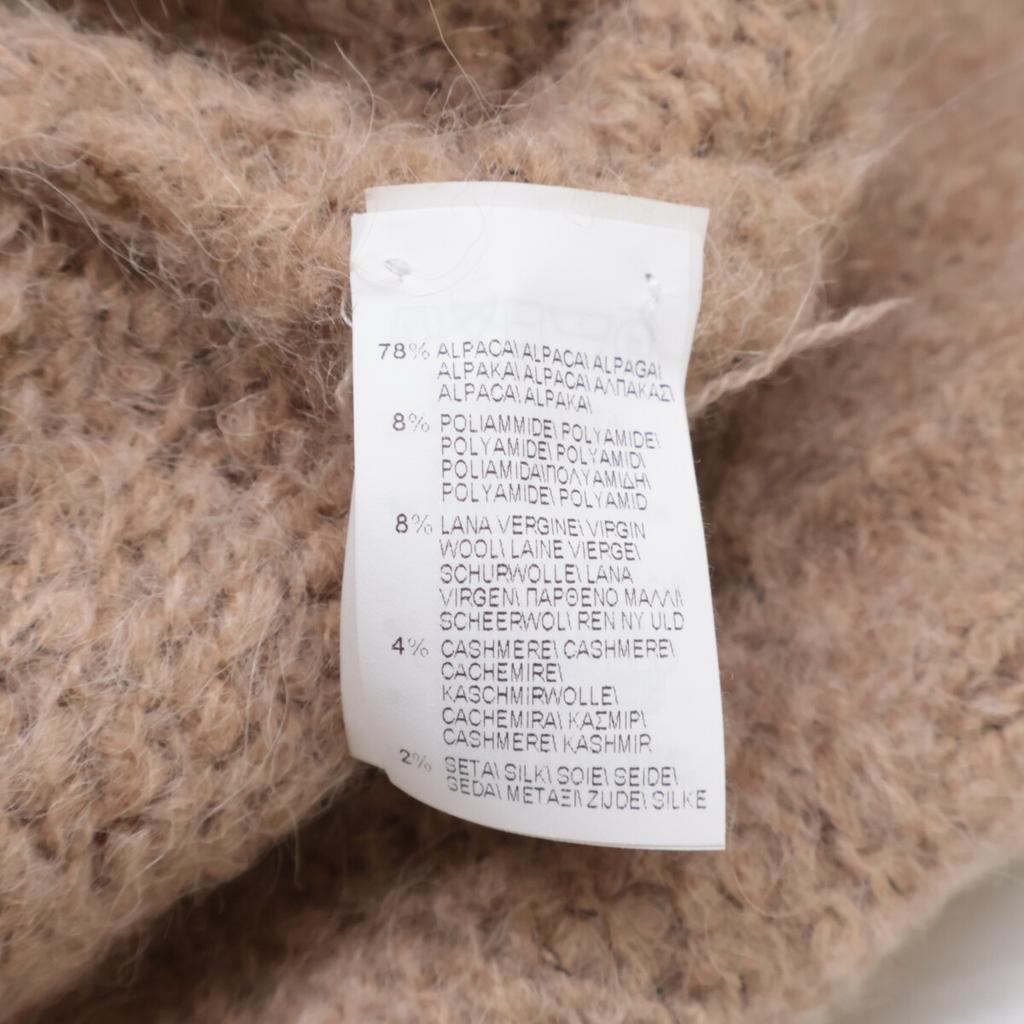 Brunello Cucinelli [Excellent Condition/Domestic Authentic] Cashmere/Silk/Alpaca Blend Shawl Collar Knit Cardigan/ Tops 44 Ivory/Beige/GrayUsed