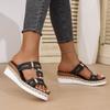 Fashion Large Size Roman Style Women's Sandals Open Toe Beach Slippers Summer Wedges Comfortable Outdoor Slip-On Shoes for Women