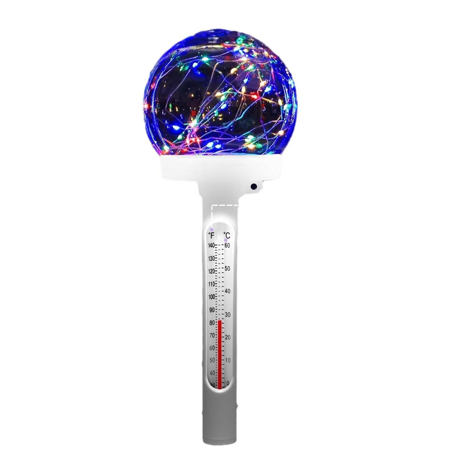 

Плавающий датчик температуры бассейна, светодиодный цветной солнечный датчик температуры бассейна. Плавающий, легко читаемый датчик температуры бассейна в ночное время. 10 мл. One Size