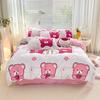 Washed Cotton Bedding Four-piece Set, Quilt Cover, Bed Sheet, Dormitory Three-piece Set