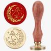 1pc Wax Seal Stamp Set Sealing Wax Stamp Solid Brass Head with Wood Handle for Envelopes Invitations Gift Card Fox 83x22mm Stamps: 25x14.5mm