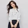 Kasey Women's Chiffon Bow Tie Long Sleeve Blouse