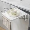 1pc of a Foldable Countertop Storage Shelf Designed To Hang On Cabinet Doors Serving As a Multifunctional Auxiliary Partition Board