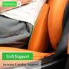Universal Suede Car Lumbar Support All-Season Breathable Waist Protection Nappa Leather Seat Back Cushion for Car Comfort