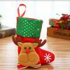 Mini Christmas Stocking Gift Bag Cartoon Santa Snowman Elk Bear Sequin Xmas Sock Ornament Tree Hanging Decor