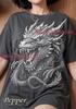 Roaring Dragon Fantasy Creature Mythical Beast Comfort Colors® Tshirt, Monster Gothic Art Vintage Graphic Bootleg 90s Tee