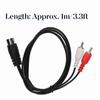 Flexible DIN 7PIN Male To 2RCA Male Cable Double Shielding Audio Cable  Audio Equipment Output