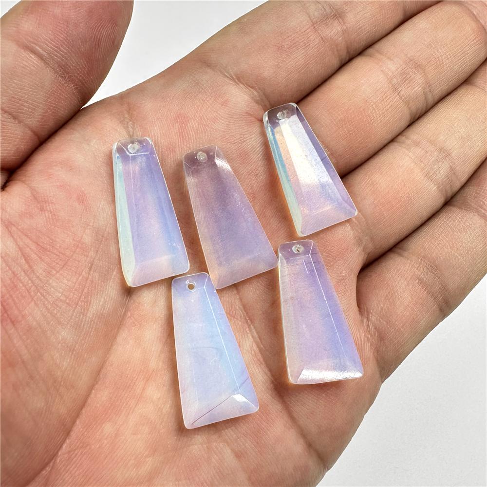 Trapezoid Natural Stone Pendants Labradorite Tiger Eye Amethysts Lapis Gems Beads Pendant For Finding Making Necklaces Earrings