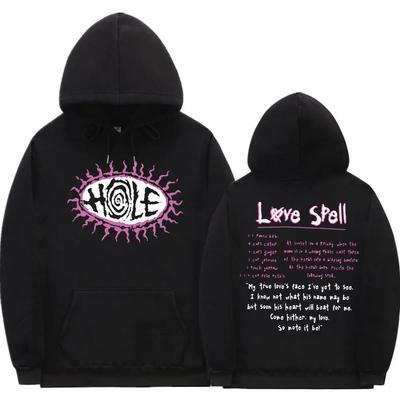 Hole Love Spell Letras Sudadera Vintage Hombres Mujeres Sudaderas Oversize Courtney Love Monstruos Hermosos Ropa de Rock de los 90