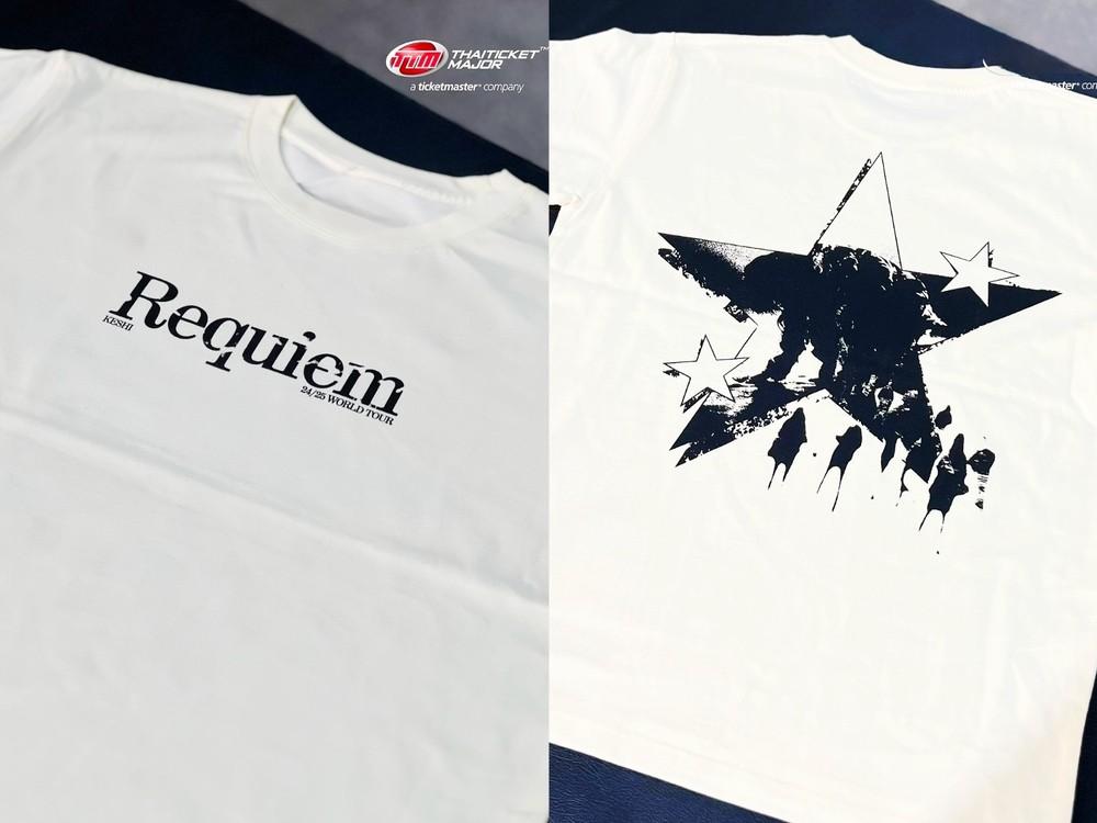 Футболка с мерчем Keshi Requiem Tour 2025 Белая Унисекс Футболка XL