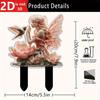 1pc 2D Whimsical Fairy and Hummingbird Outdoor Decoration: Garden Stake