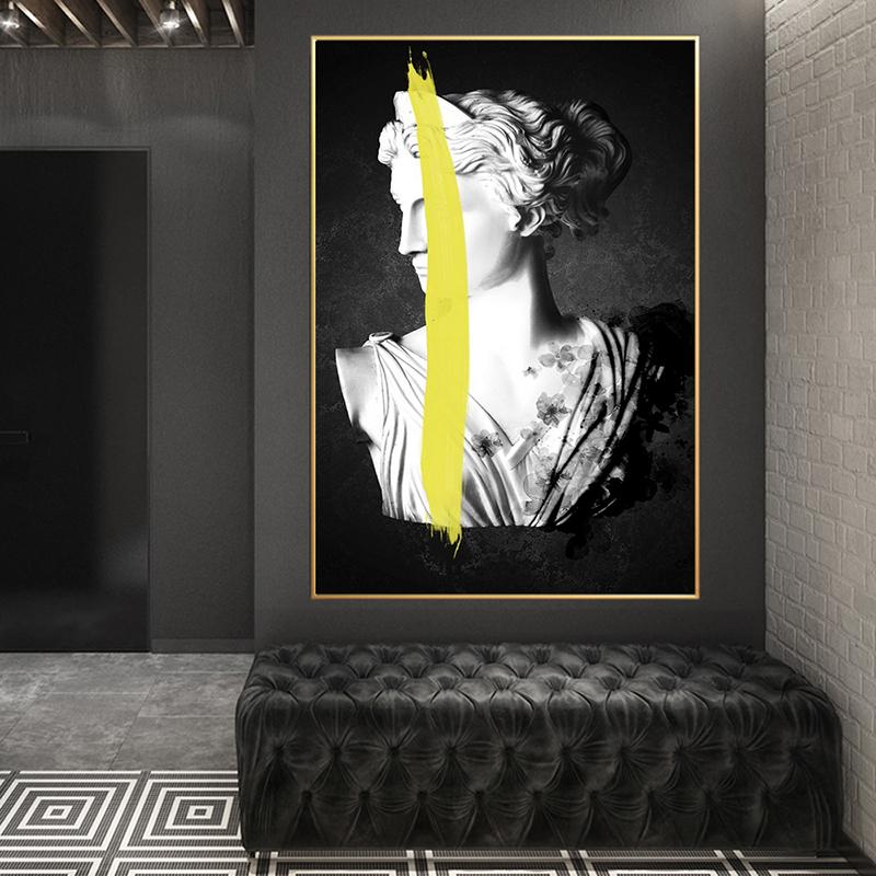 

Черно-белая скульптура богини Артемиды, постеры и гравюры на холсте, древнегреческая живопись, скандинавское украшение дома 21cm×30cm NoFrame