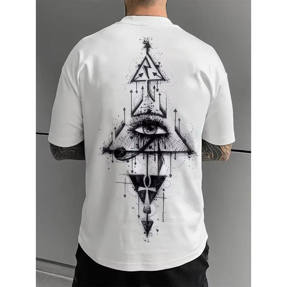 

Мужские хлопковые футболки с готическим принтом, повседневные топы-пуловеры с коротким рукавом и круглым вырезом, летняя уличная одежда 2024, мужские футболки в стиле Y2K, хип-хоп XXXXXL белый