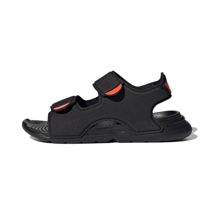 New Adidas Swim Sandal Anti-Slip And Wear-Resistant Lightweight Children's Sandals Black Orange Children Aged 3-7 Years Old FY8936