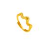New Wave Openwork Retro Sand Gold Ring for Women - Imitation Gold Jewelry