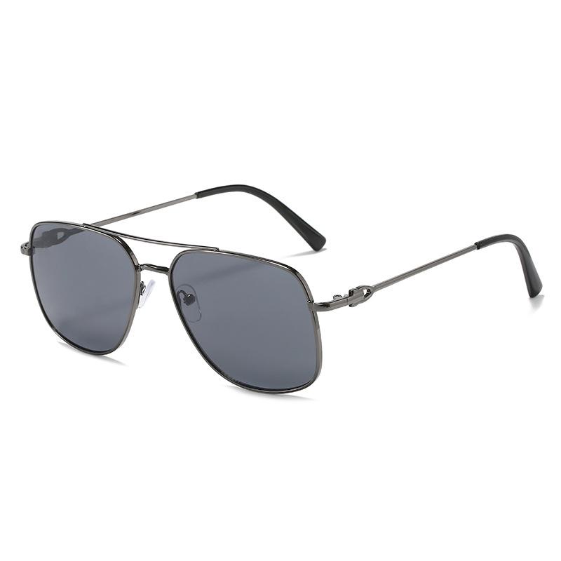 European And American Fashion Double Beam Trimmed Metal Sunglasses Men S Street Fashion Sunglasses regular