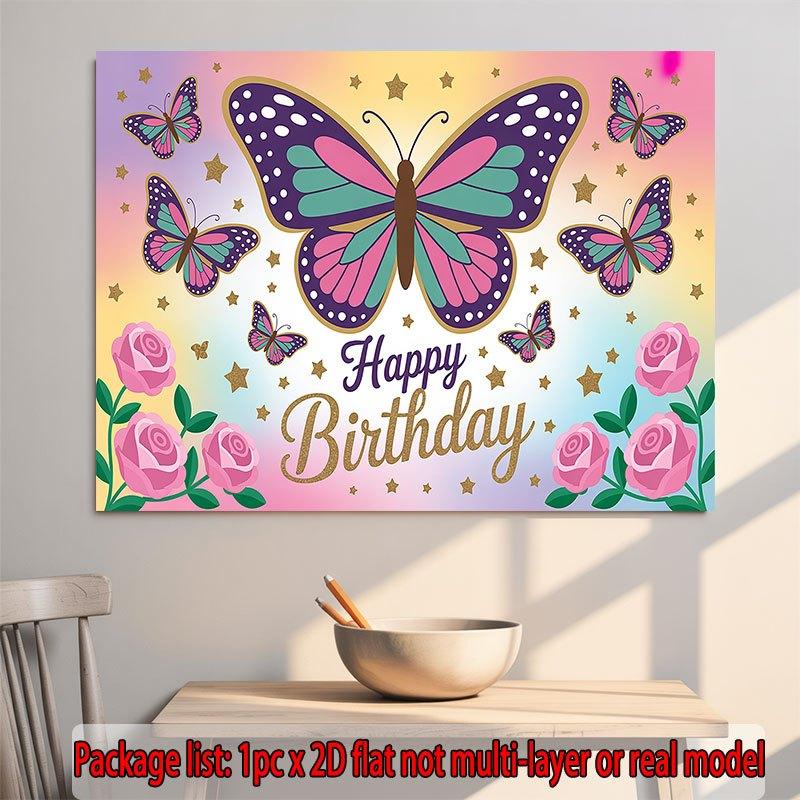 Party Backdrop Butterfly Flat Events Wedding Coming Ceremony Four Seasons Entryway Photo Booth Decor Front Door Decor
