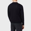 Emporio Armani Solid Color Small Pattern Casual Crew Neck Long Sleeve Sweater Men Sweater Black 3H1MXB-1MVQZ-999
