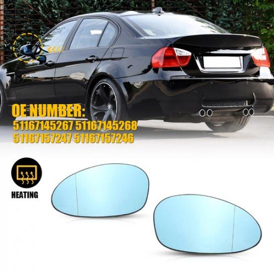 

Для BMW 328i 335i 325i 128i 135i E46 E90 E92 M3 Синее Подогреваемое Стекло Зеркала ЛВ ПВ A