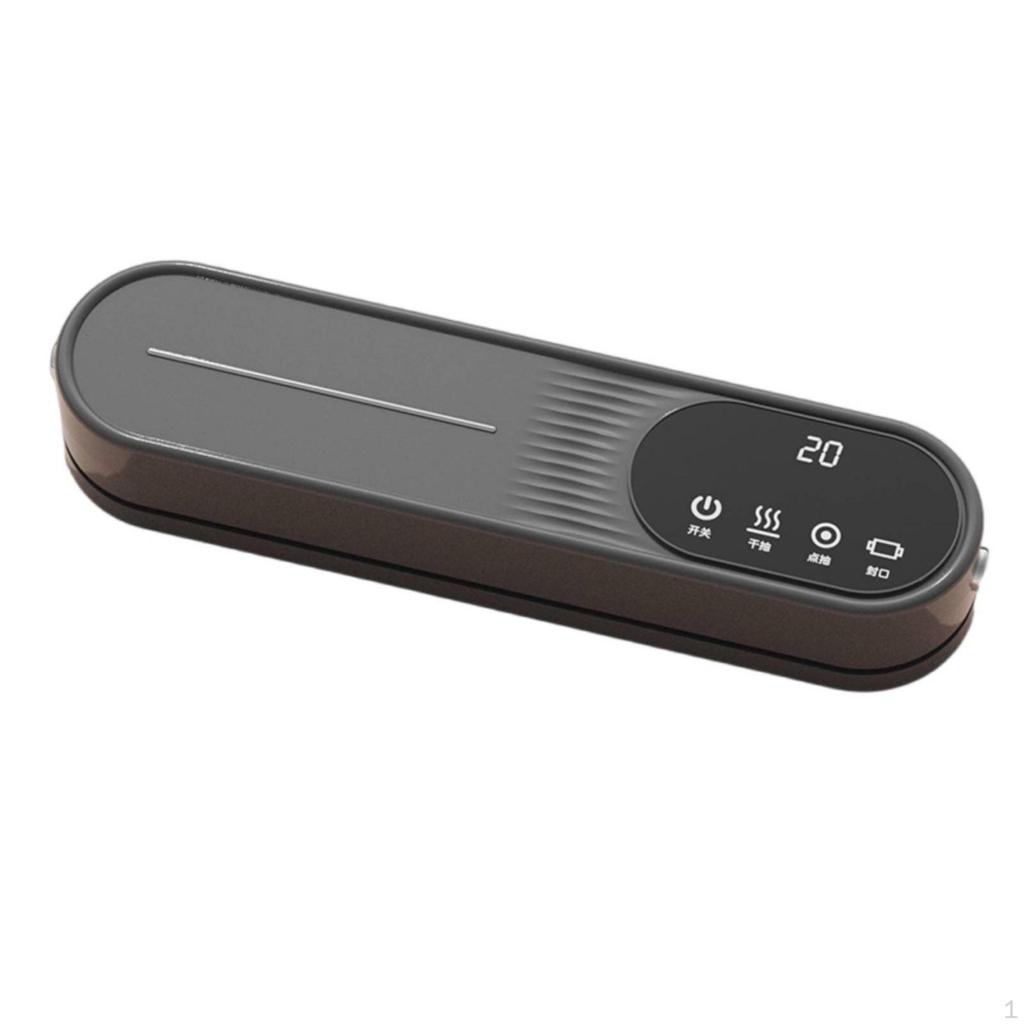 USB RechargeCapable Vacuum Sealer Digital Display 30 Cm White