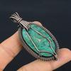 Malachite Pendant, 999 Copper Wire Wrapped Pendant Jewelry. Gift For Women Handmade Pendant Gemstone Jewelry