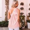 Spring and Summer New Women's Casual Fashion One-shoulder Strapless T-shirt Sleeveless Solid Color Top